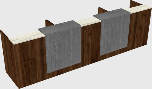 Long reception desk