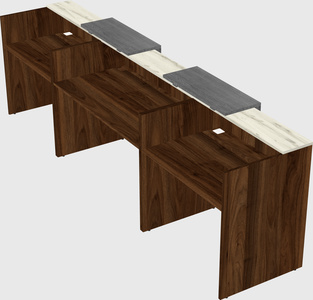 Long reception desk
