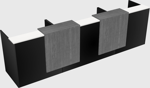 Long reception desk