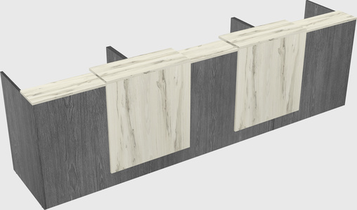 Long reception desk