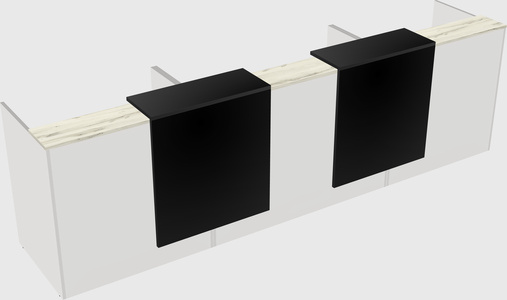 Long reception desk