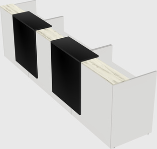 Long reception desk