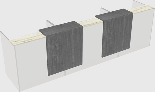 Long reception desk