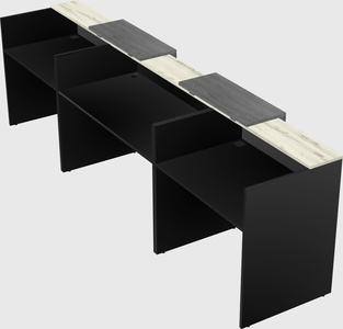 Long reception desk