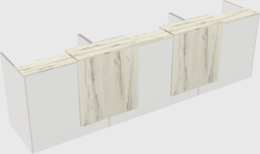 Long reception desk