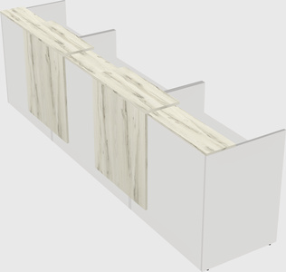 Long reception desk