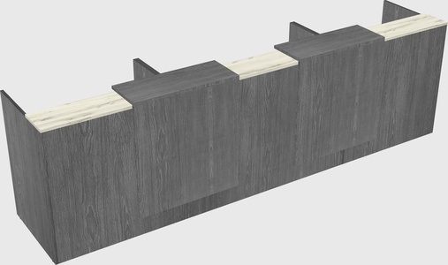 Long reception desk