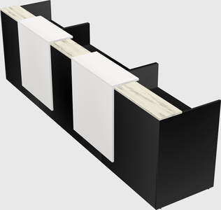 Long reception desk