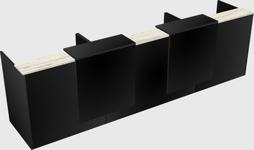 Long reception desk