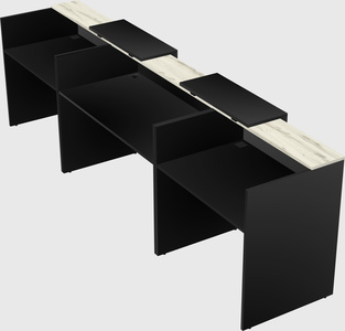 Long reception desk