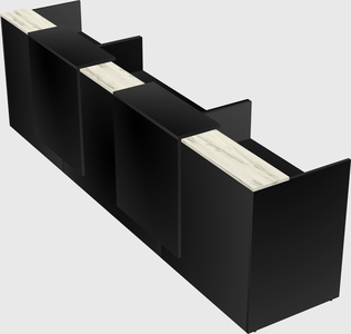 Long reception desk