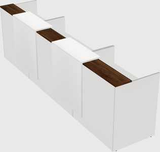 Long reception desk