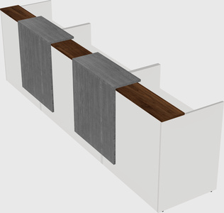 Long reception desk