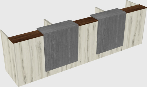 Long reception desk