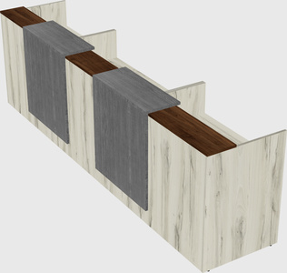 Long reception desk