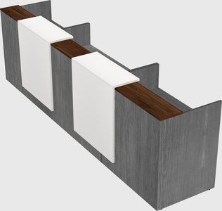 Long reception desk