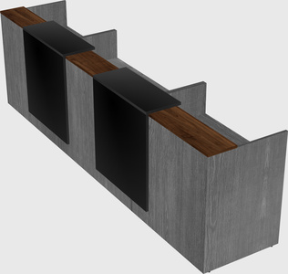 Long reception desk