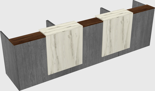 Long reception desk