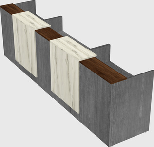 Long reception desk