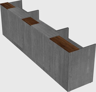 Long reception desk