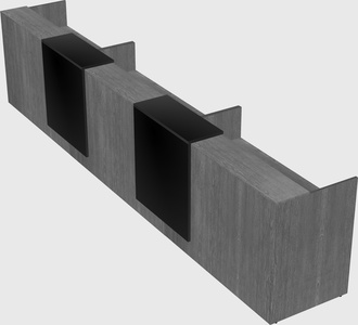 Long reception desk