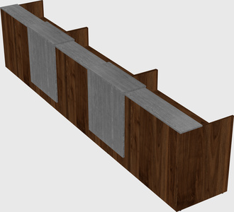 Long reception desk