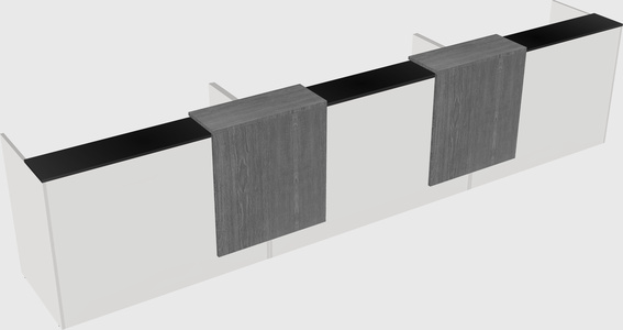 Long reception desk