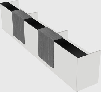 Long reception desk