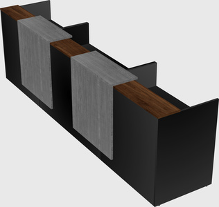 Long reception desk