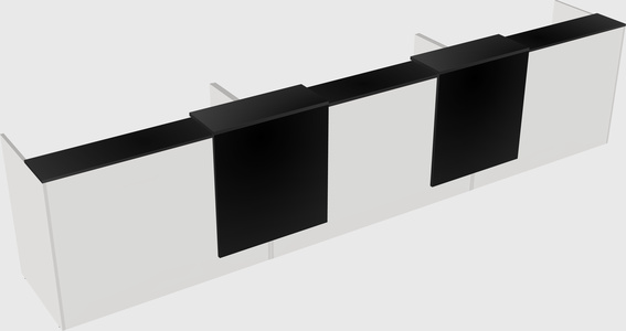 Long reception desk