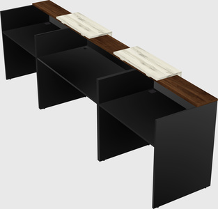 Long reception desk
