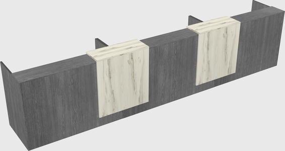 Long reception desk