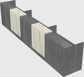 Long reception desk