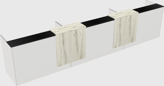 Long reception desk