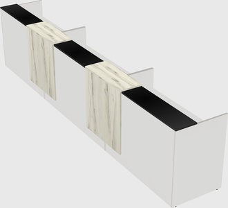 Long reception desk