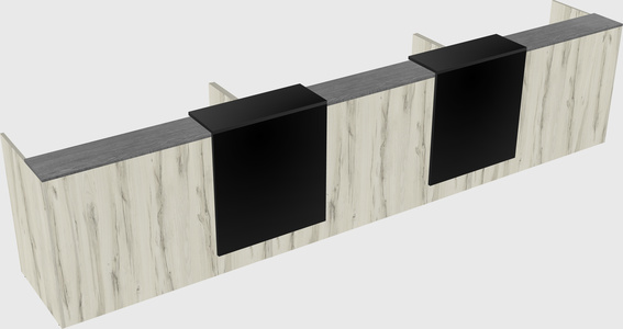 Long reception desk