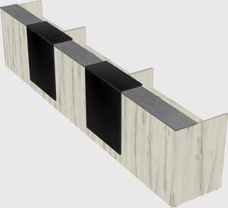 Long reception desk