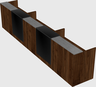 Long reception desk