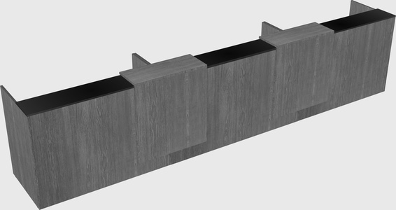 Long reception desk