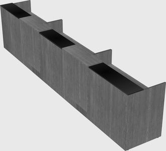 Long reception desk