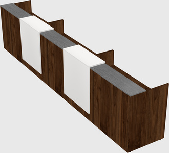 Long reception desk