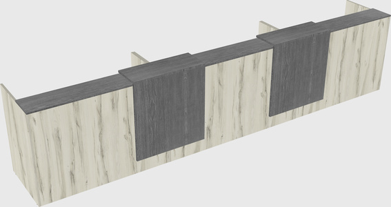 Long reception desk