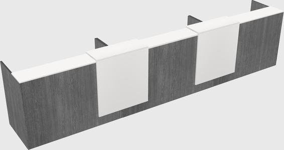 Long reception desk