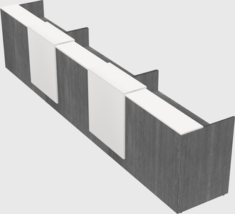 Long reception desk