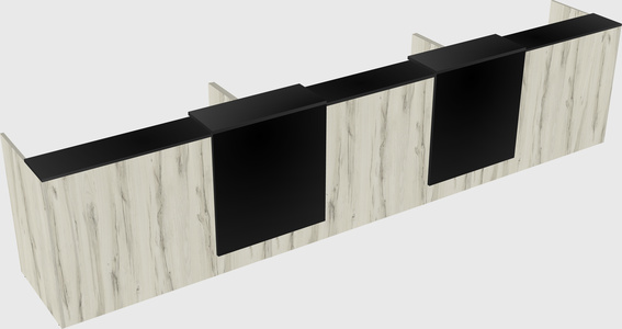 Long reception desk