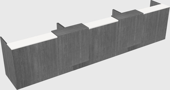 Long reception desk