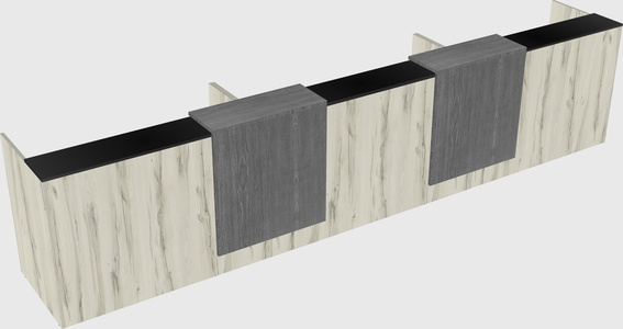Long reception desk
