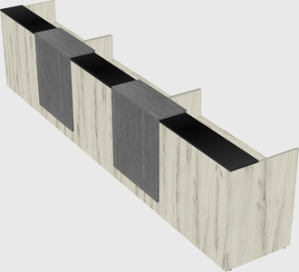 Long reception desk