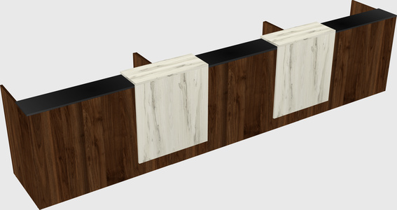 Long reception desk
