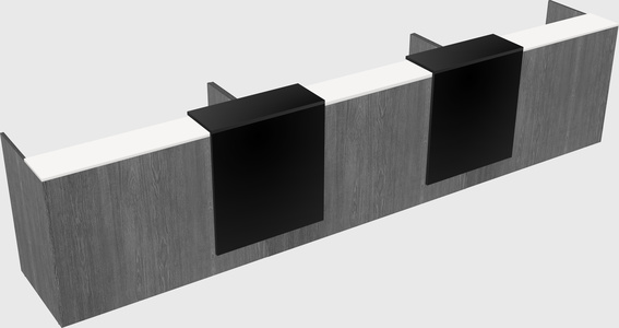 Long reception desk